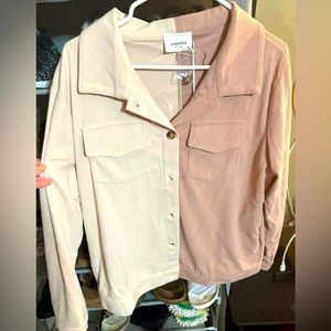 Corduroy Blocked Shacket. Brand New